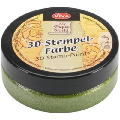 3d Stempel Farbe 50ml_Viva Decor Grass Green Metallic 913